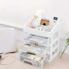 Large Makeup Storage Box with Drawers – Cosmetic Organizer Grid Holder