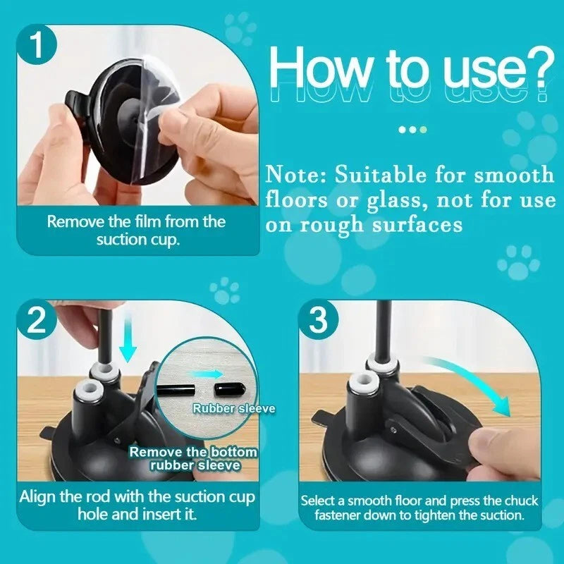 Cat Feather Wand Stick Cat Teaser Kitten Toy Dangle Bell Interactive in Black