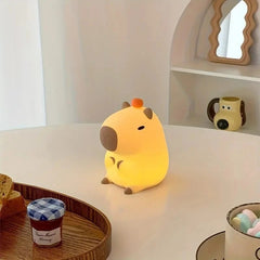 Cute Capybara Night Light with 30-Min Timer, USB, Touch Control – Bedroom Decor