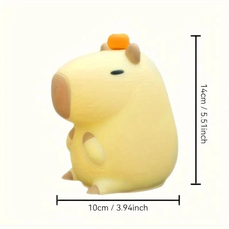 Cute Capybara Night Light with 30-Min Timer, USB, Touch Control – Bedroom Decor