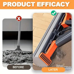 Multifunctional double-fold foam mop with 2 replacement heads, sponge mop folded