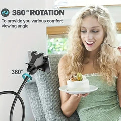 Adjustable Gooseneck Phone Holder Stand for Desk and Bedroom. 360 Degree Rotate.