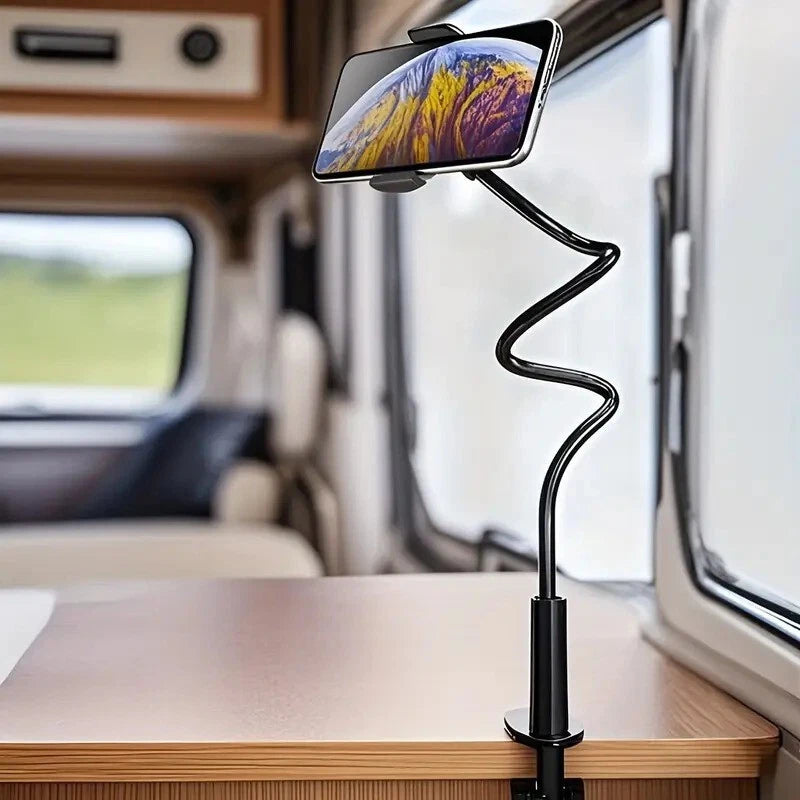 Adjustable Gooseneck Phone Holder Stand for Desk and Bedroom. 360 Degree Rotate.