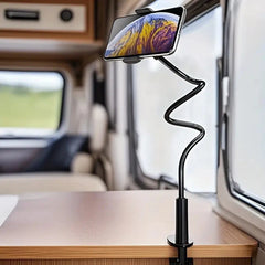 Adjustable Gooseneck Phone Holder Stand for Desk and Bedroom. 360 Degree Rotate.