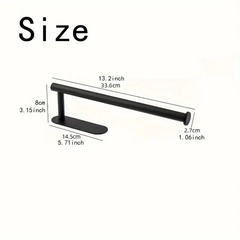 Versatile Wall-Mounted Tissue Holder - No-Drill, Space-Saving Storage for Kitchen