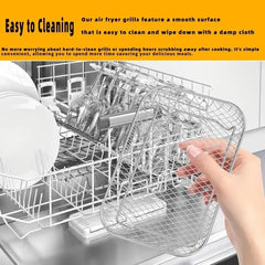 Air Fryer Rack – 2/3 Layer Stackable Stainless Steel Grill Cooking Basket