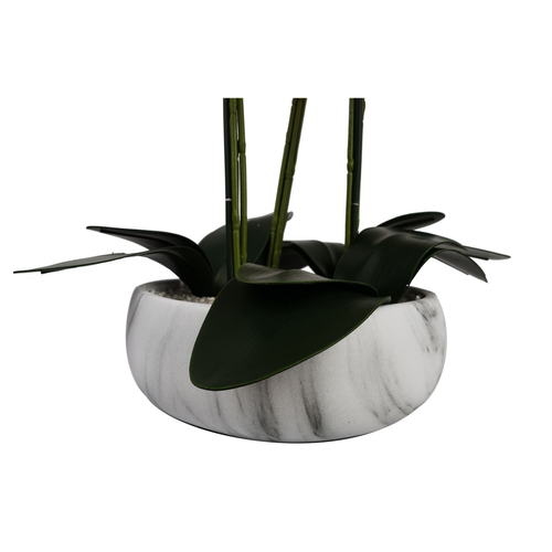 60cm Orchid Artificial Pink Marble Effect Ceramic Planter
