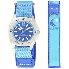 Ravel Childrens Deluxe 5ATM Bold Fabric Strap watch RD122B NEEDS BATTERY