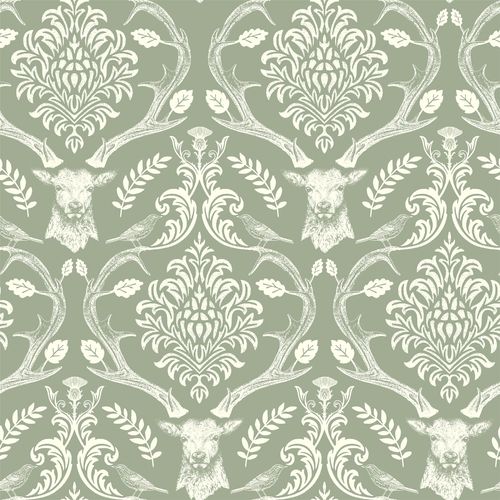 Stag Damask Sage Green sw12