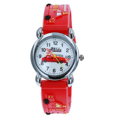 Relda Children’s Analogue 3D Fire Engine Red Silicone Strap Boy’s Watch REL48