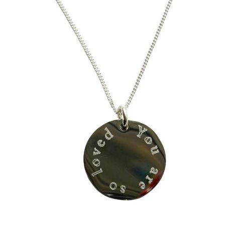 Edge Engraved Necklace - You are so loved