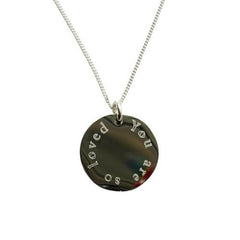 Edge Engraved Necklace - You are so loved