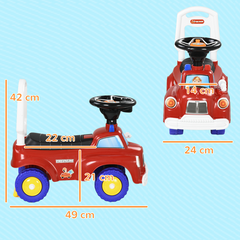 AIYAPLAY Ride On Car Foot to Floor Design with Under Seat Storage Red