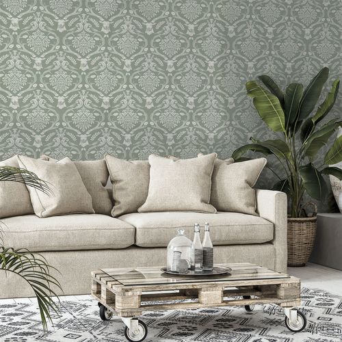 Stag Damask Sage Green sw12