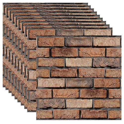 20 Pack 3D Brick Wall Stickers 3D Wall Panels Peel and Stick White Brick Wallpaper PE Foam Self Adhesive Wallpaper