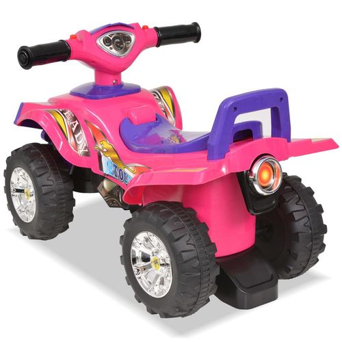 Children’s Ride-on ATV with Sound and Light Pink and Purple