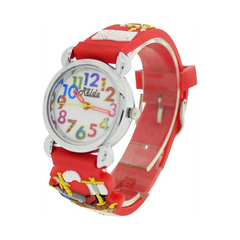 Relda Children’s Big Number Analog Pirates A’hoy Red Silicone Strap Girl’s Watch REL104