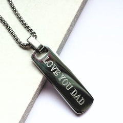 Personalised Men’s Long Bar Medium Chain Necklace