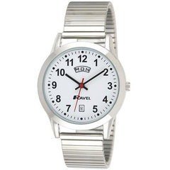 Ravel Mens Stainless Steel Day/Date Expandable Bracelet Strap Watch R0706.20.1EX