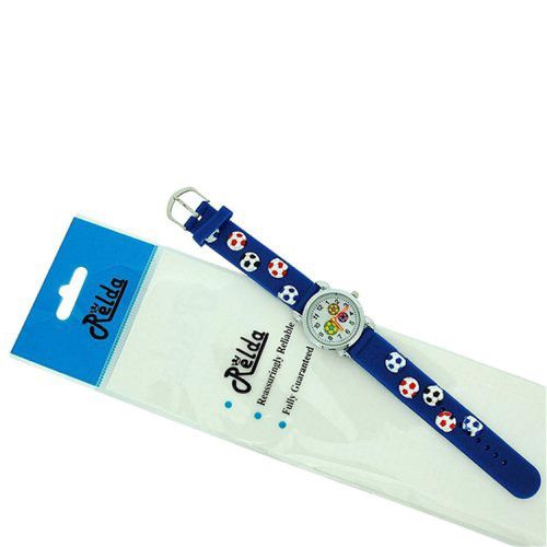 Relda Children’s Analogue 3D Soccer Football Blue Silicone Strap Boy’s Watch REL45
