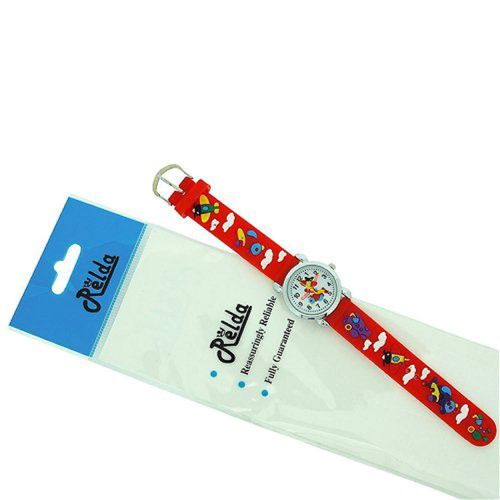 Relda Children’s Analogue 3D Flying Aeroplane Red Silicone Strap Boy’s Watch REL44
