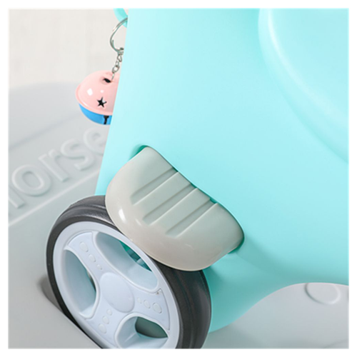 Rocking Horse for Toddlers Balance Bike Ride On Toys with Push Handle Backrest and Balance Board for Baby Girl and Boy
