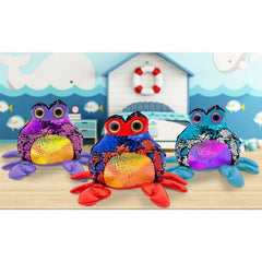 7’’ Glitzies Crab Magic Sequin Plush Assorted Colours