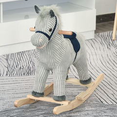Children’s Rocking Horse Ride-On Sound Wood Base Handlebars