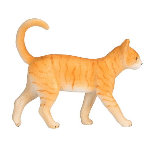Ginger Tabby Cat Toy Realistic Pet Figurine