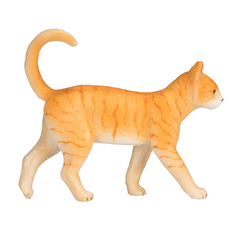 Ginger Tabby Cat Toy Realistic Pet Figurine