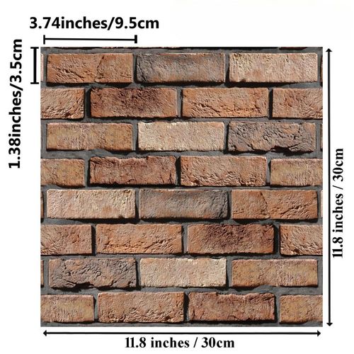 20 Pack 3D Brick Wall Stickers 3D Wall Panels Peel and Stick White Brick Wallpaper PE Foam Self Adhesive Wallpaper