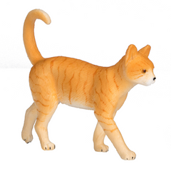Ginger Tabby Cat Toy Realistic Pet Figurine
