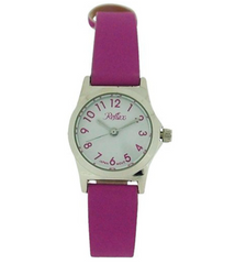 Reflex Girls Ladies White Dial Silver Metal Pastel Purple Strap Watch 101322LT