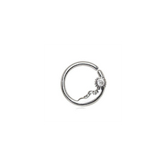 316L Stainless Steel Sun & Moon Seamless Rings / Cartilage Earrings