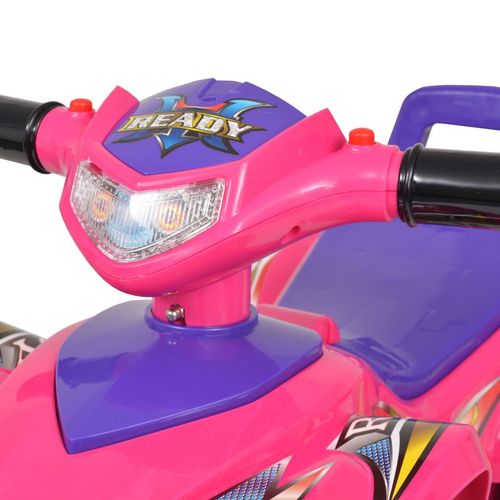 Children’s Ride-on ATV with Sound and Light Pink and Purple