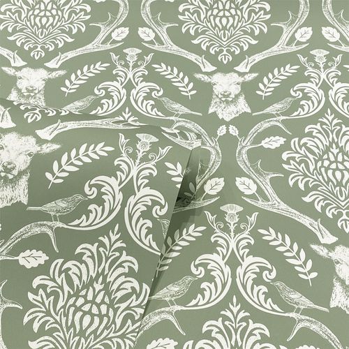 Stag Damask Sage Green sw12