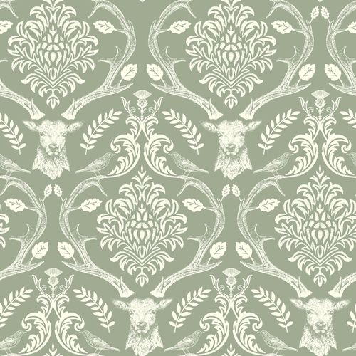 Stag Damask Sage Green sw12