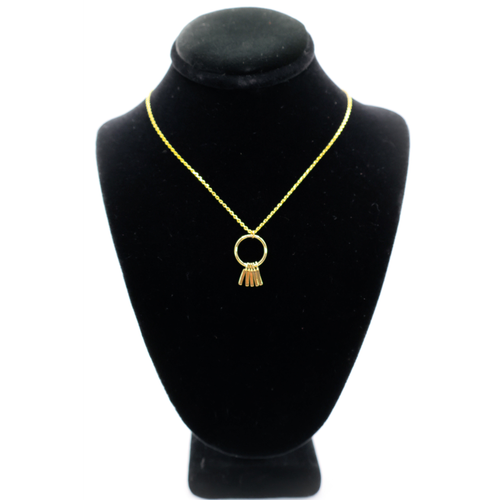 Golden Wind Chimes Pendant Necklace