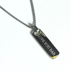 Personalised Men’s Long Bar Medium Chain Necklace
