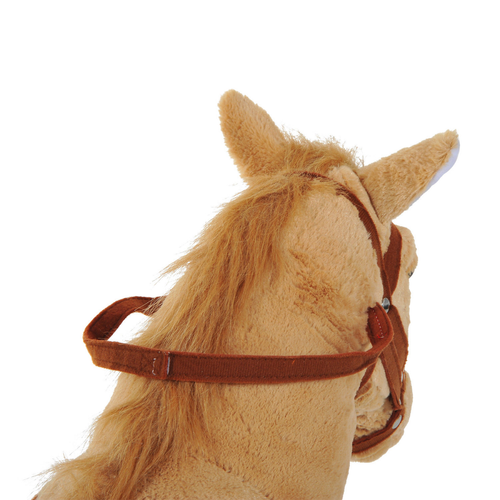 HOMCOM Children Standing Horse Plush Soft Ride On Toy Pony Kids Game Play