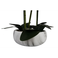60cm Orchid Artificial Pink Marble Effect Ceramic Planter
